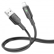 Кабель до Айфона Hoco U120 Transparent explore Intelligent Power-off USB to Lightning