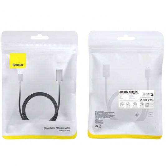 Кабель-подовжувач Baseus AirJoy Series USB3.0 Extension Cable 3m Cluster (B00631103111-04), Black - зображення 6 