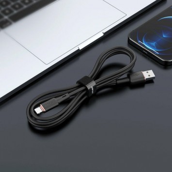 Шнур для Айфона Acefast MFI C2-02 USB-A to Lightning zinc alloy silicone (1m), Black - Lightning - зображення 3 