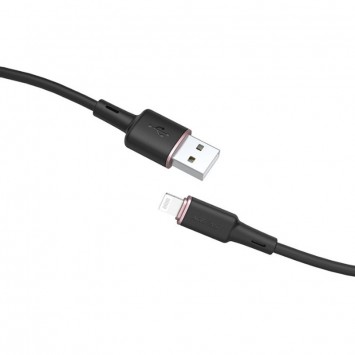 Шнур для Айфона Acefast MFI C2-02 USB-A to Lightning zinc alloy silicone (1m), Black - Lightning - зображення 1 