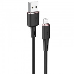 Шнур для Айфона Acefast MFI C2-02 USB-A to Lightning zinc alloy silicone (1m), Black