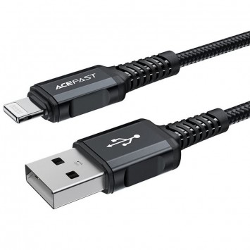 Шнур для Айфона Acefast MFI C4-02 USB-A to Lightning aluminum alloy (1.8m), Black - Lightning - изображение 2