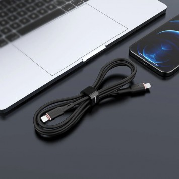 Шнур для фону Acefast MFI C2-01 USB-C to Lightning zinc alloy silicone (1m), Black - Lightning - зображення 4 