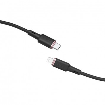 Шнур для фону Acefast MFI C2-01 USB-C to Lightning zinc alloy silicone (1m), Black - Lightning - зображення 2 