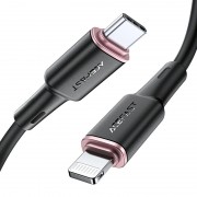 Шнур для фону Acefast MFI C2-01 USB-C to Lightning zinc alloy silicone (1m), Black