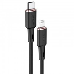 Шнур для Айфона Acefast MFI C2-01 USB-C to Lightning zinc alloy silicone (1m), Black