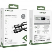 Шнур для фону Acefast MFI C4-01 USB-C to Lightning aluminum alloy (1.8m), Black