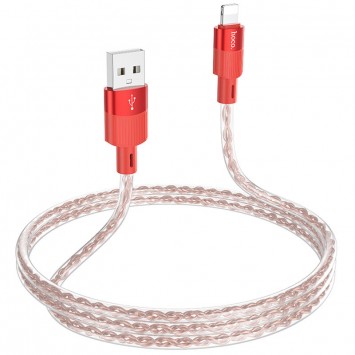Шнур до Айфона Hoco X99 Crystal Junction USB to Lightning (1.2m), Red - Lightning - зображення 3 