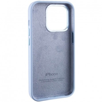 Чехол Silicone Case Metal Buttons (AA) для Apple iPhone 14 Pro Max (6.7"), Голубой / Blue Fog - Чехлы для iPhone 14 Pro Max - изображение 4
