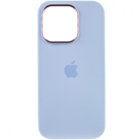 Чохол Silicone Case Metal Buttons (AA) для Apple iPhone 14 Pro Max (6.7"), Блакитний / Cloud Blue