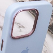 Чехол Silicone Case Metal Buttons (AA) для Apple iPhone 14 Pro Max (6.7"), Голубой / Cloud Blue