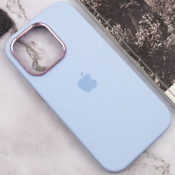 Чохол Silicone Case Metal Buttons (AA) для Apple iPhone 14 Pro Max (6.7"), Блакитний / Cloud Blue - зображення 6 