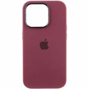 Чохол Silicone Case Metal Buttons (AA) для Apple iPhone 14 Pro Max (6.7"), Бордовий / Plum