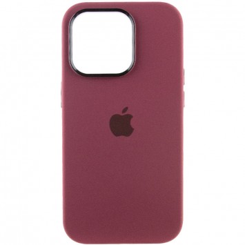 Чохол Silicone Case Metal Buttons (AA) для Apple iPhone 14 Pro Max (6.7"), Бордовий / Plum - Чохли для iPhone 14 Pro Max - зображення 1 