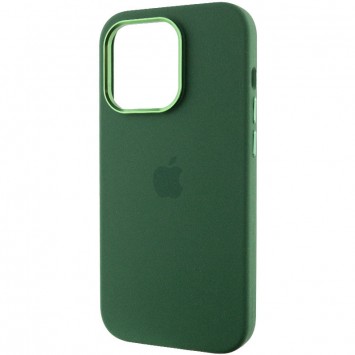 Чехол Silicone Case Metal Buttons (AA) для Apple iPhone 14 Pro Max (6.7"), Зеленый / Clover