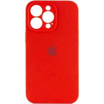 Red Silicone Case Full Camera Protective (AA) for iPhone 14 Pro