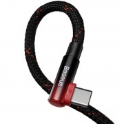 Кутовий ката кабель Baseus MVP 2 Elbow-shaped USB to Type-C 100W (2m) (CAVP000520), Black / Red