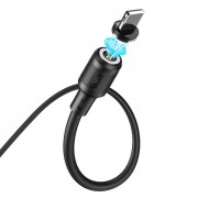 Магнітний кабель Hoco X52 "Sereno magnetic" USB to Lightning (1m), Чорний