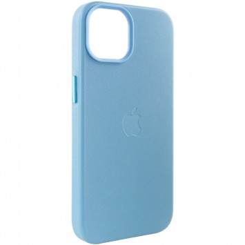 Кожаный чехол для iPhone 14 - Leather Case (AA) with MagSafe, Blue - Чехлы для iPhone 14 - изображение 3