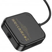 Переходник HUB Hoco HB37 Easy link 6-in-1 Multiport Adapter (HDTV+RJ45+USB3.0+USB2.0*2+PD100W), Black