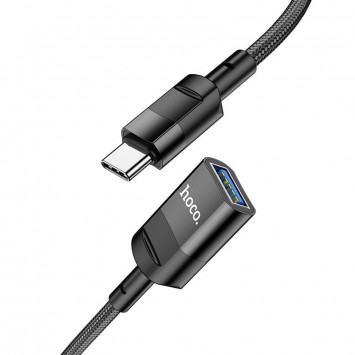 Перехідник Hoco U107 Type-C male to USB female USB3.0, Black - Кабелі / Перехідники - зображення 1 