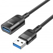 Переходник Hoco U107 USB male to USB female USB3.0, Black