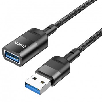 Переходник Hoco U107 USB male to USB female USB3.0, Black - Кабели / Переходники - изображение 1