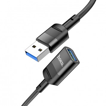 Переходник Hoco U107 USB male to USB female USB3.0, Black - Кабели / Переходники - изображение 3
