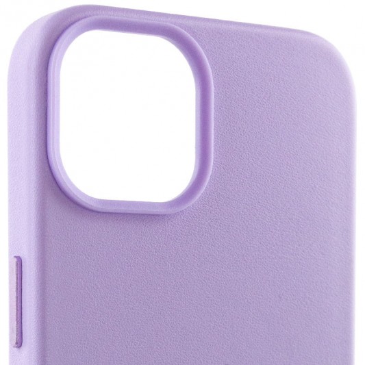 Шкіряний чохол для Apple iPhone 14 Plus (6.7"") - Leather Case (AA) with MagSafe Elegant purple - зображення 5 