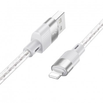 Шнур до Айфона Hoco X99 Crystal Junction USB to Lightning (1.2m), Gray - Lightning - изображение 2