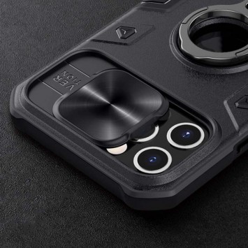 TPU+PC чохол для iPhone 12 Pro Max - Nillkin CamShield Armor (шторка на камеру) (Чорний) - Чохли для iPhone 12 Pro Max - зображення 4 
