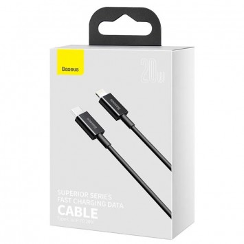 USB кабель для iPhone Type-C to Lightning PD 20W (2m) - Baseus Superior Series Fast Charging (CATLYS-C) (Чорний) - Lightning - зображення 4 