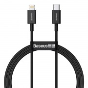 USB кабель для iPhone Type-C to Lightning PD 20W (2m) - Baseus Superior Series Fast Charging (CATLYS-C) (Чорний)