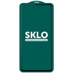 Защитное стекло SKLO 5D (full glue) (тех.пак) для Samsung Galaxy S21 FE, Черный