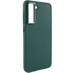 TPU чехол Bonbon Metal Style для Samsung Galaxy S21 FE, Зеленый / Pine green