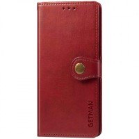 Шкіряний чохол книжка GETMAN Gallant (PU) для Samsung Galaxy S21 FE, Червоний