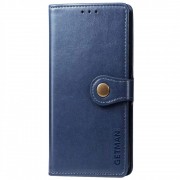 Кожаный чехол книжка GETMAN Gallant (PU) для Samsung Galaxy S21 FE, Синий
