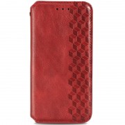 Кожаный чехол книжка GETMAN Cubic (PU) для Samsung Galaxy S21 FE, Красный
