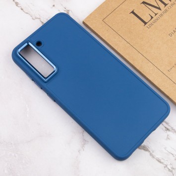 TPU чехол Bonbon Metal Style для Samsung Galaxy S21 FE, Синий / Denim Blue - Samsung - изображение 3