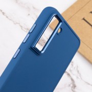TPU чехол Bonbon Metal Style для Samsung Galaxy S21 FE, Синий / Denim Blue
