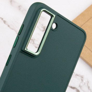 TPU чехол Bonbon Metal Style для Samsung Galaxy S21 FE, Зеленый / Pine green - Samsung - изображение 4