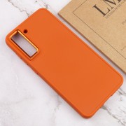 TPU чехол Bonbon Metal Style для Samsung Galaxy S21 FE, Оранжевый / Papaya