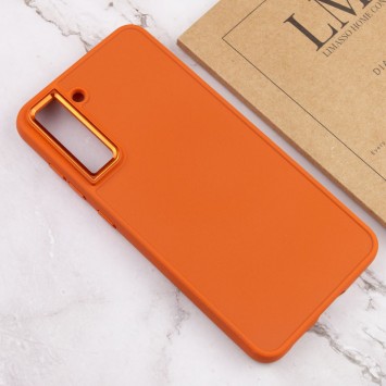 TPU чехол Bonbon Metal Style для Samsung Galaxy S21 FE, Оранжевый / Papaya - Samsung - изображение 3