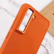 TPU чохол Bonbon Metal Style для Samsung Galaxy S21 FE, Помаранчевий / Papaya