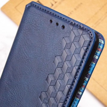 Кожаный чехол книжка GETMAN Cubic (PU) для Samsung Galaxy S21 FE, Синий - Samsung - изображение 4