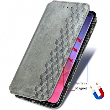 Кожаный чехол книжка GETMAN Cubic (PU) для Samsung Galaxy S20 FE, Серый - Samsung Galaxy S20 FE - изображение 1