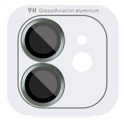 Защитное стекло Metal Classic на камеру (в упак.) для Apple iPhone 12 / 12 mini / 11, Зеленый / Dark green