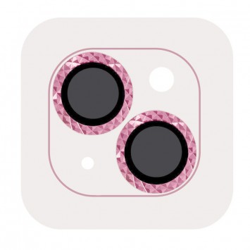 Захисне скло Metal Shine на камеру (в упак.) Apple iPhone 15 (6.1") / 15 Plus (6.7"), Рожевий / Pink