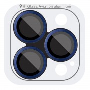 Защитное стекло Metal Classic на камеру (в упак.) для Apple iPhone 15 Pro (6.1") / 15 Pro Max (6.7"), Синий / Dark Blue