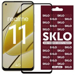 Захисне скло SKLO 3D (full glue) для Realme 11 4G, Чорний